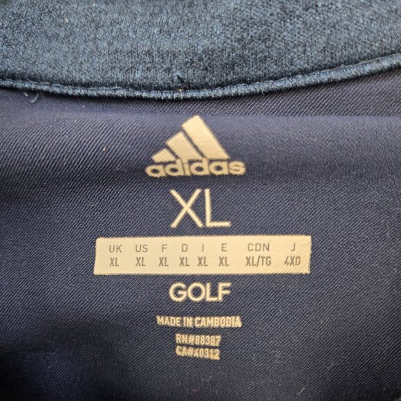 Adidas Golf Quarter Zip Fleece Lined Activewear Jacket Size XL - Picture 3 of 7